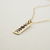 Moon Phase Mini Bar Necklace